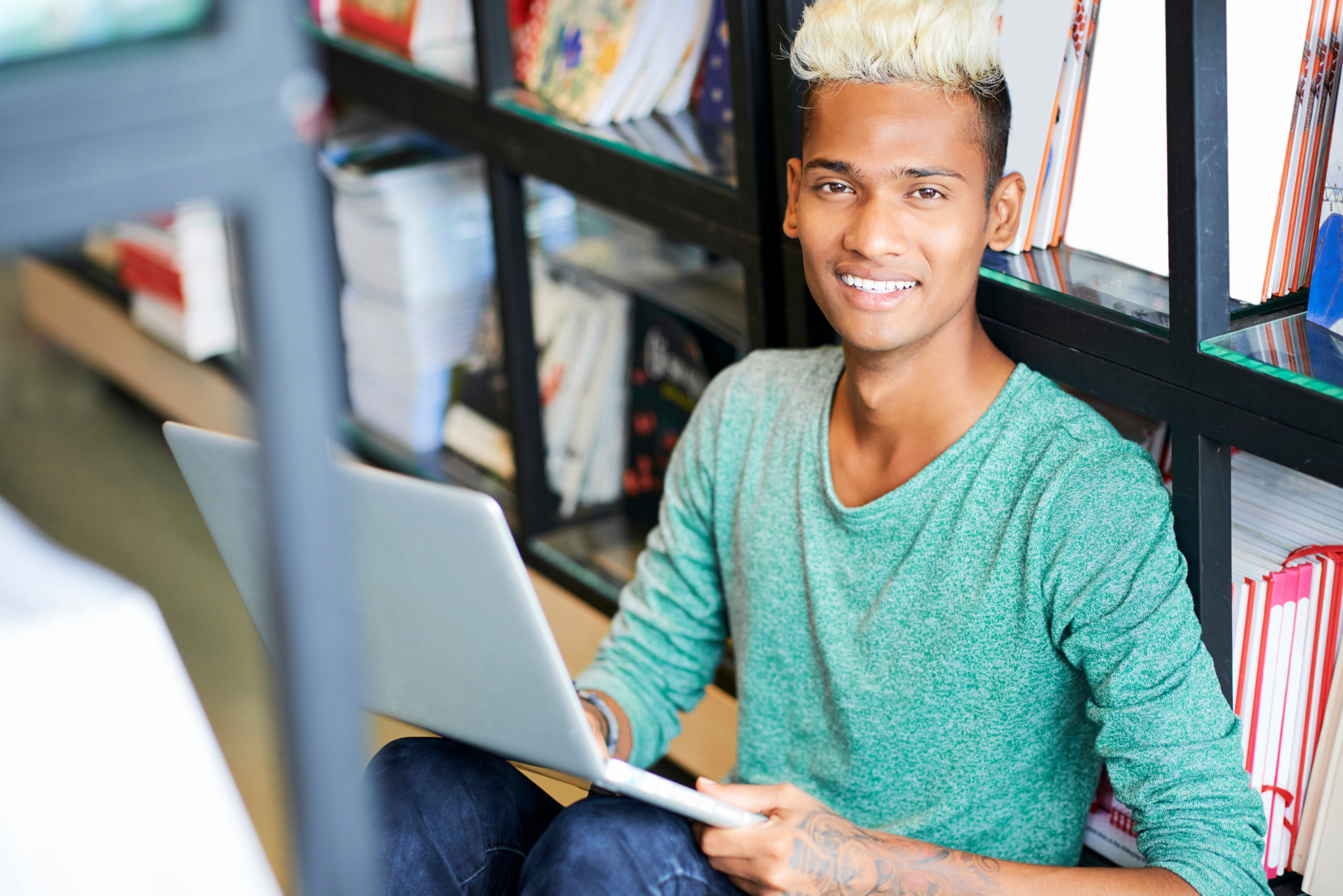 Modern,Black,Student,Studying,Scientific,Literature